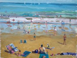 dolo marina - pintura - paisajes con figura